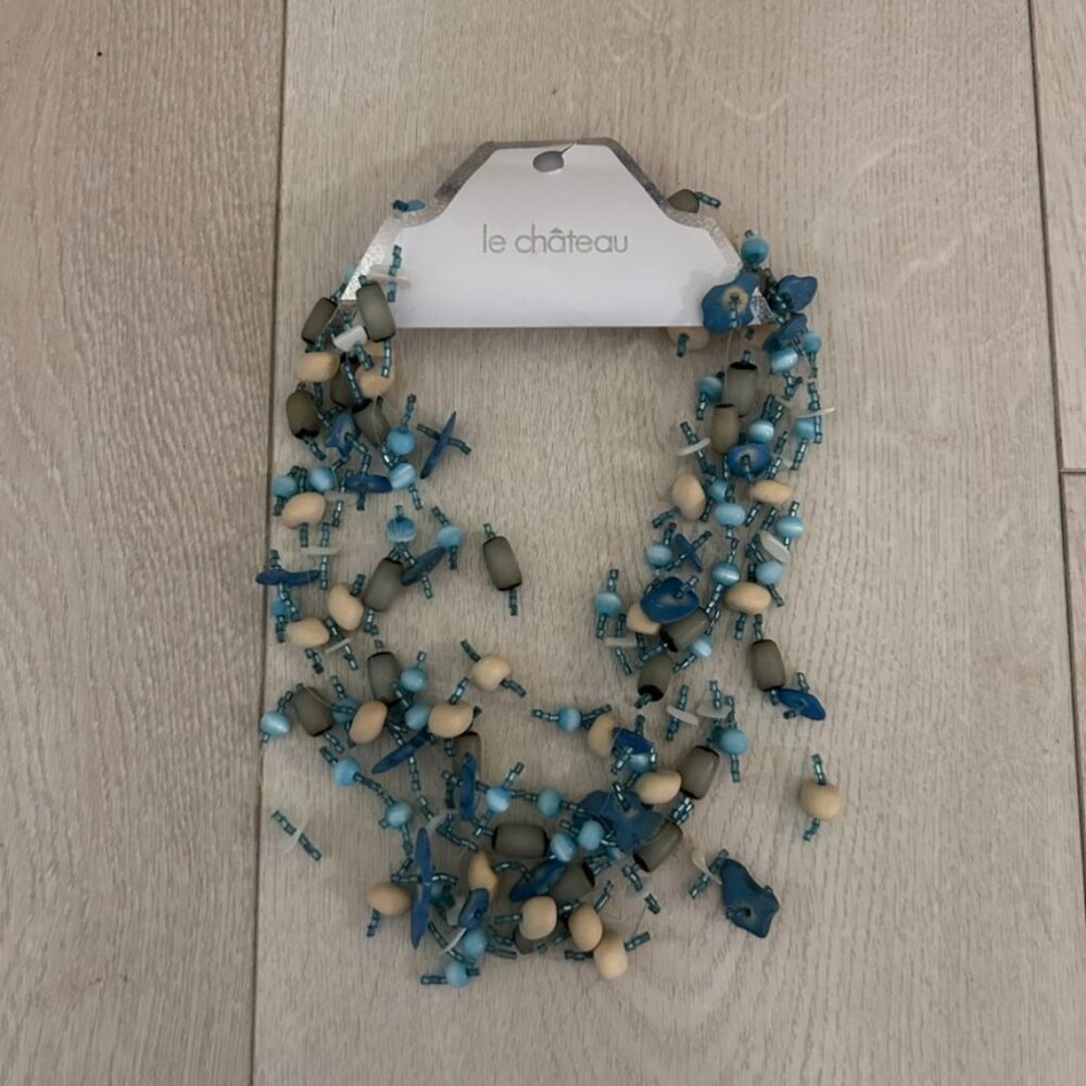 Le Chateau blue necklace